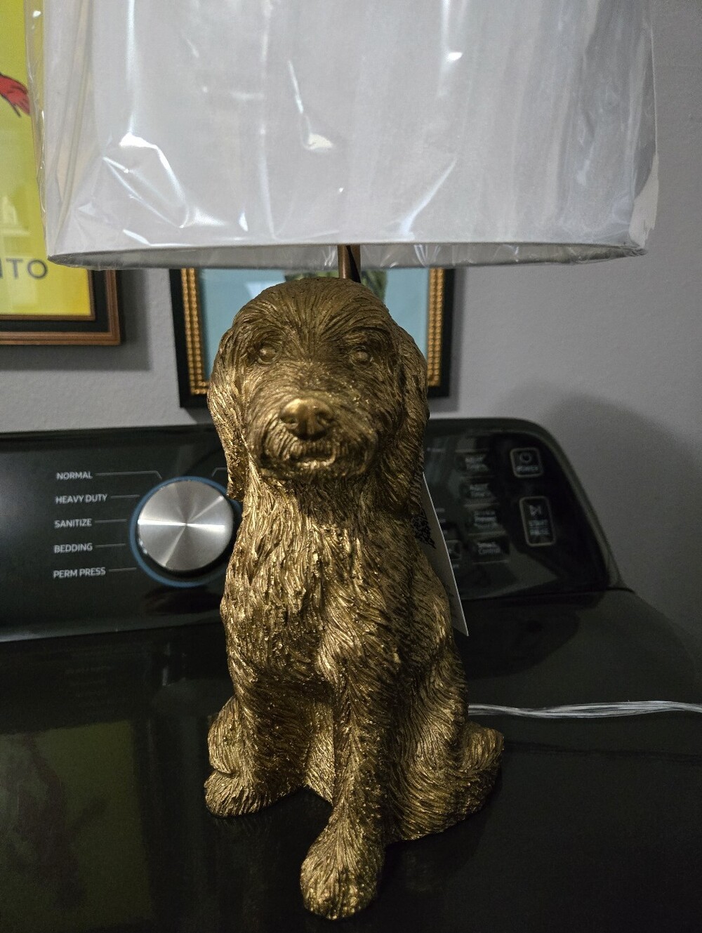 Gold Goldendoodle Dog Table Lamp Viral